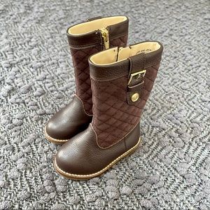 Janie and Jack Brown Girls Riding Boots Toddler 4